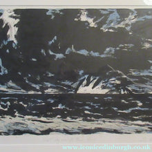 Load image into Gallery viewer, John Houston Signed Lithograph Night Sky over the Bass Rock
