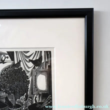 Load image into Gallery viewer, SCOTTISH ART. Rare 1953 Original Wood Engraving by Jozef Sekalski. Design for a Christmas Card Entitled "Fourth Day of Christmas". Pencil Signed 
