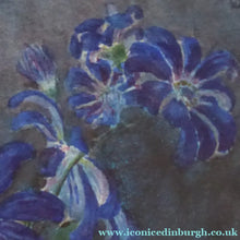 Load image into Gallery viewer, Kate Cameron Signed Watercolour of Blue Daisies Framed 
