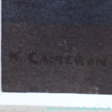 Load image into Gallery viewer, Kate Cameron Signed Watercolour of Blue Daisies Framed 

