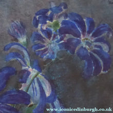 Load image into Gallery viewer, Kate Cameron Signed Watercolour of Blue Daisies Framed 

