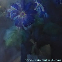 Load image into Gallery viewer, Kate Cameron Signed Watercolour of Blue Daisies Framed 
