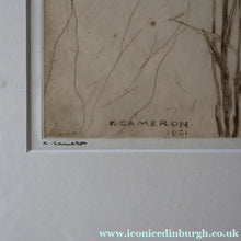 Load image into Gallery viewer, SCOTTISH ART: Katherine (Kate) Cameron (1874- 1965). Large 1920s Etching with Butterflies and Harebells. SIGNED
