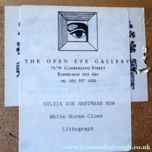 Load image into Gallery viewer, Sylvia von Hartmann Pencil Signed Lithograph White Horse Close Edinburgh
