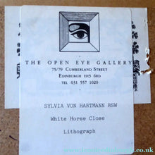 Load image into Gallery viewer, Sylvia von Hartmann Pencil Signed Lithograph White Horse Close Edinburgh
