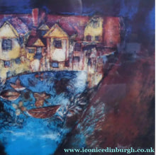 Load image into Gallery viewer, Sylvia von Hartmann Pencil Signed Lithograph White Horse Close Edinburgh
