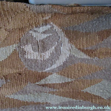 Load image into Gallery viewer, SCOTTISH ART: Vintage 1960s WOVEN TAPESTRY by Maureen Hodge. Panoramic Landscape with a Sailing Boat on the Seashore
