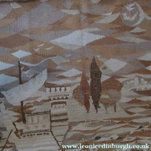 Load image into Gallery viewer, SCOTTISH ART: Vintage 1960s WOVEN TAPESTRY by Maureen Hodge. Panoramic Landscape with a Sailing Boat on the Seashore
