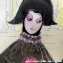 Load image into Gallery viewer, Art Nouveau Art Deco Watercolour of a Masked Ball at the Venice Carnival
