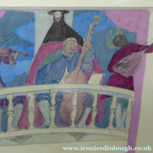 Load image into Gallery viewer, Art Nouveau Art Deco Watercolour of a Masked Ball at the Venice Carnival

