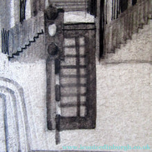 Load image into Gallery viewer, Richard Demarco Original 1960s Pen and Ink Drawing. View of the Lawnmarket
