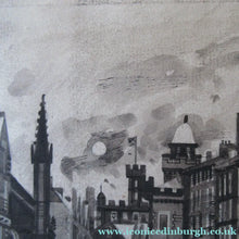Load image into Gallery viewer, Richard Demarco Original 1960s Pen and Ink Drawing. View of the Lawnmarket
