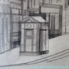 Load image into Gallery viewer, Richard Demarco Original 1960s Pen and Ink Drawing. View of the Lawnmarket

