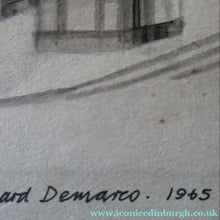 Load image into Gallery viewer, Richard Demarco Original 1960s Pen and Ink Drawing. View of the Lawnmarket
