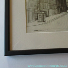 Load image into Gallery viewer, SCOTTISH ART. Original 1960s Pen &amp; Ink Drawing by Richard Demarco. View of the Lawnmarket Looking Towards Edinburgh
