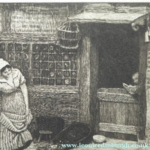Load image into Gallery viewer, Antique Print Mealtime. Fishwife Feeding the Ducks by Robert Walker Macbeth
