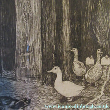 Load image into Gallery viewer, Antique Print Mealtime. Fishwife Feeding the Ducks by Robert Walker Macbeth
