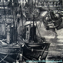 Load image into Gallery viewer, Scottish Art Etching of Arbroath Harbour by William Peters Vannet
