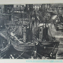 Load image into Gallery viewer, Scottish Art Etching of Arbroath Harbour by William Peters Vannet
