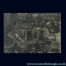 Load image into Gallery viewer, SCOTTISH ART: Original Vintage Etching of Arbroath Harbour. Pencil Signed by William Peters Vannet
