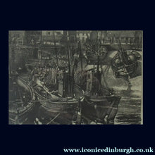 Load image into Gallery viewer, SCOTTISH ART: Original Vintage Etching of Arbroath Harbour. Pencil Signed by William Peters Vannet
