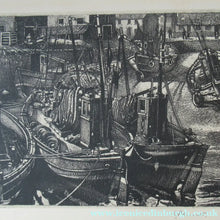 Load image into Gallery viewer, Scottish Art Etching of Arbroath Harbour by William Peters Vannet
