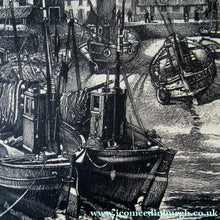 Load image into Gallery viewer, Scottish Art Etching of Arbroath Harbour by William Peters Vannet
