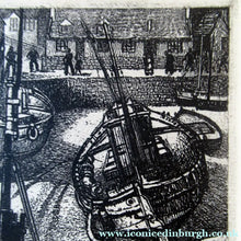 Load image into Gallery viewer, Scottish Art Etching of Arbroath Harbour by William Peters Vannet
