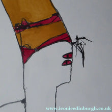 Load image into Gallery viewer, Pat Douthwaite Hand Coloured Lithograph Apples Kabuki Pencil Signed
