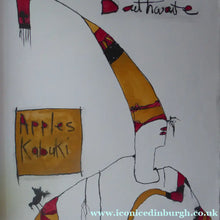 Load image into Gallery viewer, Pat Douthwaite Hand Coloured Lithograph Apples Kabuki Pencil Signed
