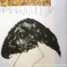 Load image into Gallery viewer, Pat Douthwaite Hand Coloured Lithograph Strange Bird Pencil Signed

