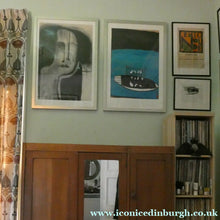 Load image into Gallery viewer, PAT DOUTHWAITE (1939 - 2002). Original LARGE 1980s Charcoal Portrait Drawing. FRAMED
