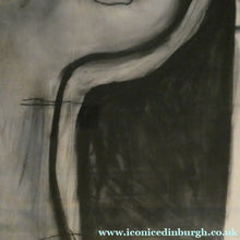 Load image into Gallery viewer, PAT DOUTHWAITE (1939 - 2002). Original LARGE 1980s Charcoal Portrait Drawing. FRAMED

