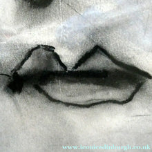 Load image into Gallery viewer, PAT DOUTHWAITE (1939 - 2002). Original LARGE 1980s Charcoal Portrait Drawing. FRAMED
