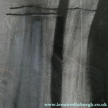 Load image into Gallery viewer, PAT DOUTHWAITE (1939 - 2002). Original LARGE 1980s Charcoal Portrait Drawing. FRAMED
