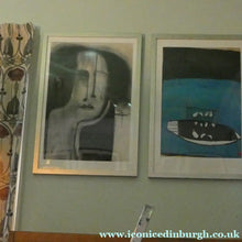 Load image into Gallery viewer, PAT DOUTHWAITE (1939 - 2002). Original LARGE 1980s Charcoal Portrait Drawing. FRAMED
