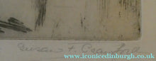 Load image into Gallery viewer, SCOTTISH ART: Rare 1901 GLASGOW INTERNATIONAL EXHIBITION Etching by Susan F. Crawford
