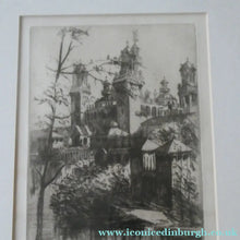 Load image into Gallery viewer, SCOTTISH ART: Rare 1901 GLASGOW INTERNATIONAL EXHIBITION Etching by Susan F. Crawford
