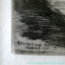Load image into Gallery viewer, SCOTTISH ART: Rare 1901 GLASGOW INTERNATIONAL EXHIBITION Etching by Susan F. Crawford
