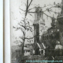 Load image into Gallery viewer, SCOTTISH ART: Rare 1901 GLASGOW INTERNATIONAL EXHIBITION Etching by Susan F. Crawford
