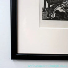 Load image into Gallery viewer, SCOTTISH ART. Rare 1953 Original Wood Engraving by Jozef Sekalski. Design for a Christmas Card Entitled "Fourth Day of Christmas". Pencil Signed 
