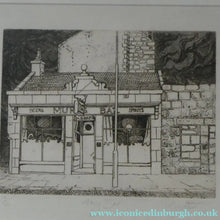 Load image into Gallery viewer, SCOTTISH ART: Rare 1970s ABERBEEN PUBS Etching: "The Hairy Bar" by William J. Watson. Pencil Signed
