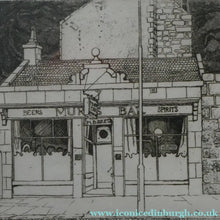 Load image into Gallery viewer, SCOTTISH ART: Rare 1970s ABERBEEN PUBS Etching: "The Hairy Bar" by William J. Watson. Pencil Signed
