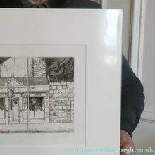 Load image into Gallery viewer, SCOTTISH ART: Rare 1970s ABERBEEN PUBS Etching: "The Hairy Bar" by William J. Watson. Pencil Signed

