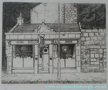 Load image into Gallery viewer, SCOTTISH ART: Rare 1970s ABERBEEN PUBS Etching: "The Hairy Bar" by William J. Watson. Pencil Signed
