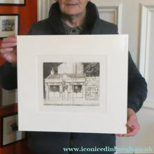 Load image into Gallery viewer, SCOTTISH ART: Rare 1970s ABERBEEN PUBS Etching: "The Hairy Bar" by William J. Watson. Pencil Signed
