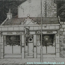 Load image into Gallery viewer, SCOTTISH ART: Rare 1970s ABERBEEN PUBS Etching: "The Hairy Bar" by William J. Watson. Pencil Signed
