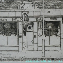 Load image into Gallery viewer, SCOTTISH ART: Rare 1970s ABERBEEN PUBS Etching: "The Hairy Bar" by William J. Watson. Pencil Signed
