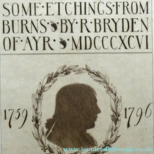Load image into Gallery viewer, Etching by Robert Bryden (1865 - 1939). Copy of the Silhouette First Published in the Kilmarnock Edition

