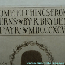 Load image into Gallery viewer, Etching by Robert Bryden (1865 - 1939). Copy of the Silhouette First Published in the Kilmarnock Edition

